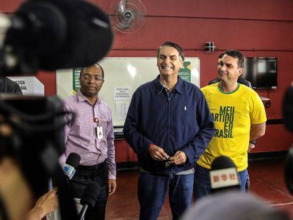 El candidato ultraderechista Jair Bolsonaro, el domingo.
