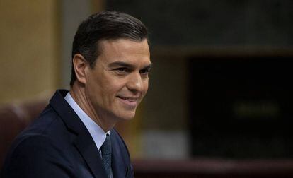 El candidato socialista a la presidencia del Gobierno, Pedro Sánchez, durante la sesión de investidura del pasado sábado.