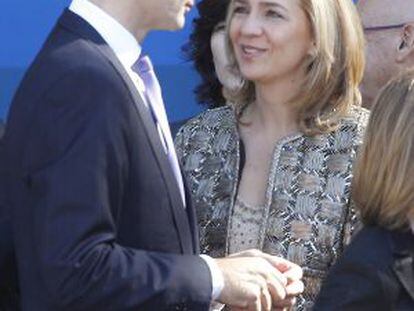 La infanta Cristina e Iñaki Urdangarin, durante la celebración del día de la Hispanidad de 2011.