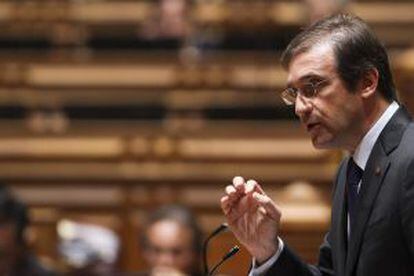 Passos Coelho durante una intervención en el Parlamento.