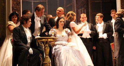 Un momento de &#039;La traviata&#039; en el festival de Priego de C&oacute;rdoba.