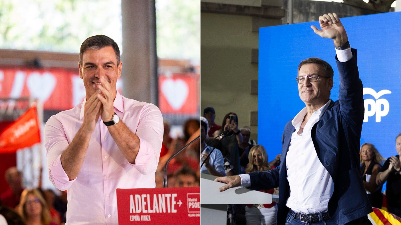 Combo Pedro Sánchez - Alberto Núñez Feijóo