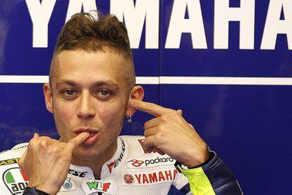 Valentino Rossi, antes de los entrenamientos en Mugello.