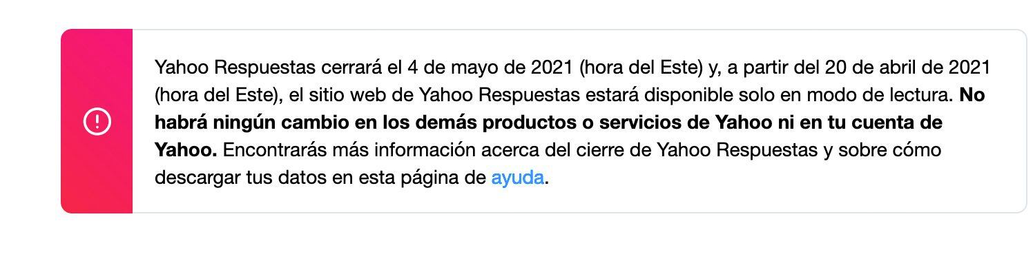 Cierre Yahoo Respuestas