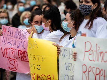 Protesta en A Coruña este lunes por el asesinato de Samuel Luiz.