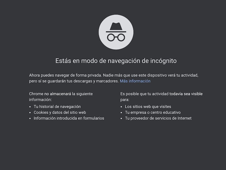 Modo oculto en Chrome