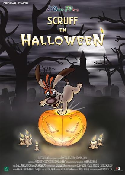 Cartel de Scruff en Halloween