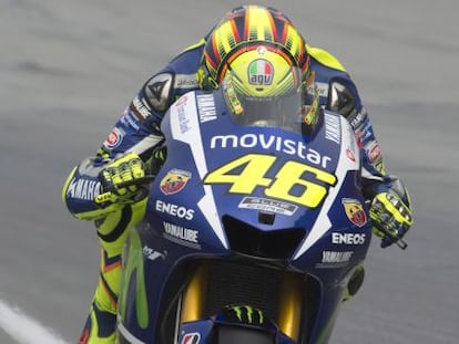 Rossi durante el gran premio de Malasia en Sepang.