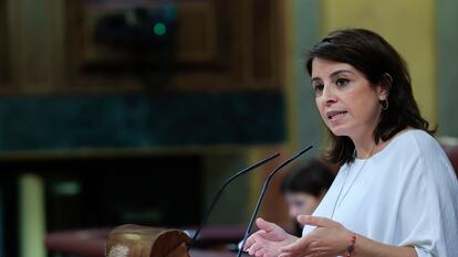 Adriana Lastra intervenía el 7 de junio en el pleno del Congreso.