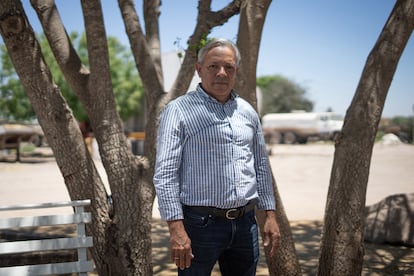 Heriberto Uriarte, el 21 de mayo de 2023 en la unión de Costa Rica al sur de Culiacán, donde se encuentran sus campos.