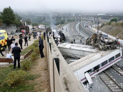 Tren accidentado en Santiago 