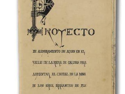 Primera página del proyecto de Antoni Gaudí del 1878.