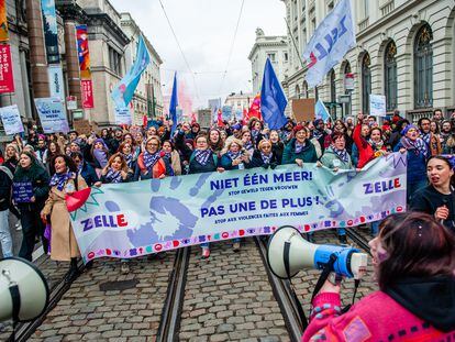 Manifestación por el Día Internacional contra la Violencia de Género, en noviembre en Bruselas.