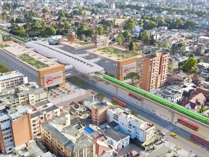 Modelo digital del metro elevado en Bogotá (Colombia), uno de los proyectos de infraestructura con inversión china.