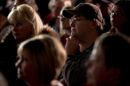 Mitin del candidato demócrata Bernie Sanders en Iowa.