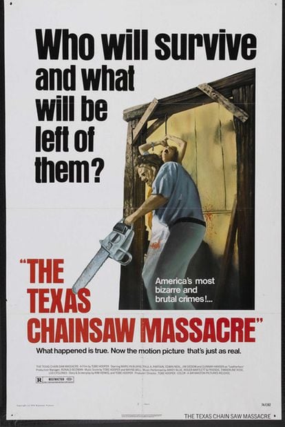 Cartel original de <i>La matanza de Texas,</i> de 1974.