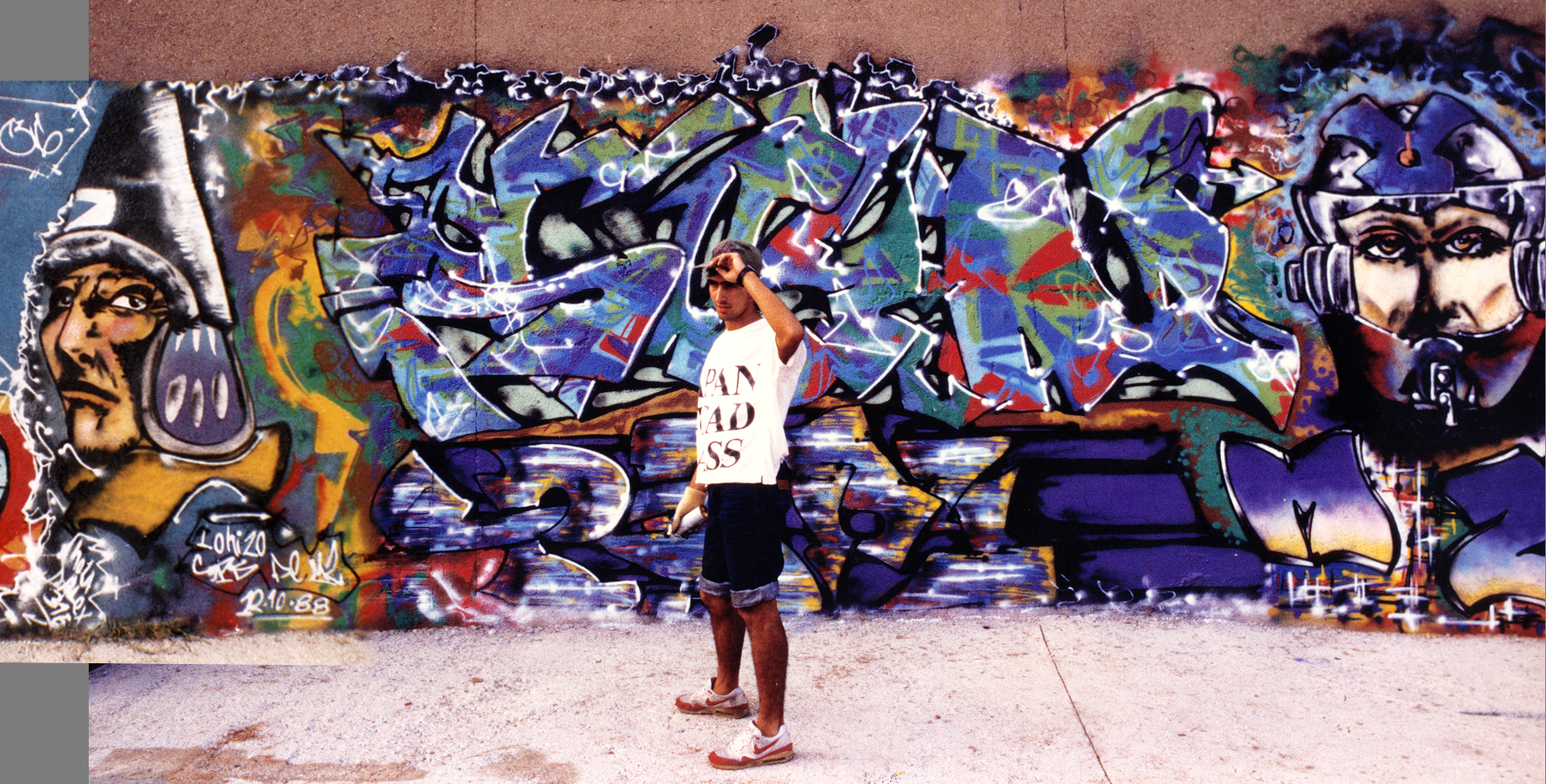 Graffiti de Kapi en Barcelona, 1988.