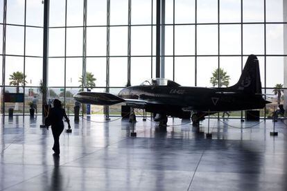 Un avión, en la Universidad Aeronáutica de Queretáro.