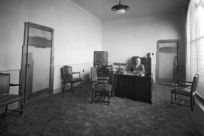 El empresario estadounidense William Jenkins en su despacho en Puebla, México, en una imagen de archivo.