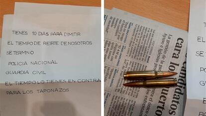 Carta amenazas a Marlaska