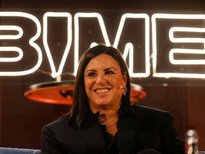 Rebeca León, 'manager' de J. Balvin, Rosalía o Camilo, durante su intervención en BIME Pro Bilbao.