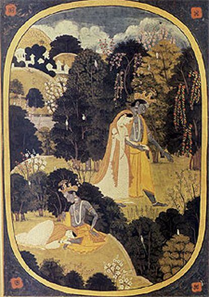 &#39;Krishna y Rada en el bosque&#39; (1820), del Bagavad Purana.