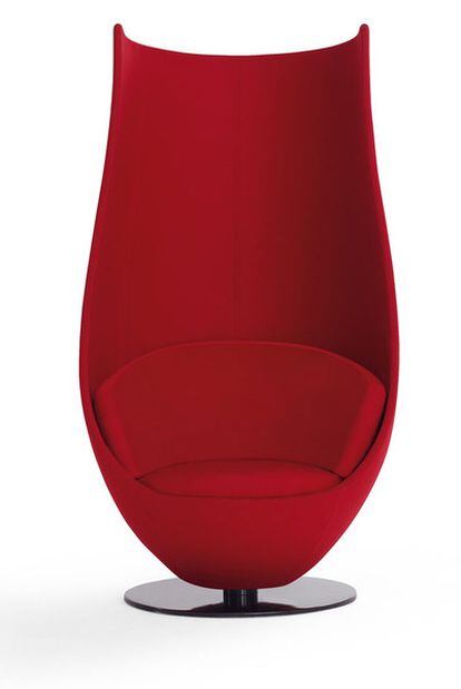 Una de las butacas de la nueva colección de Cappellini. Tulip, de Marcel Wanders.