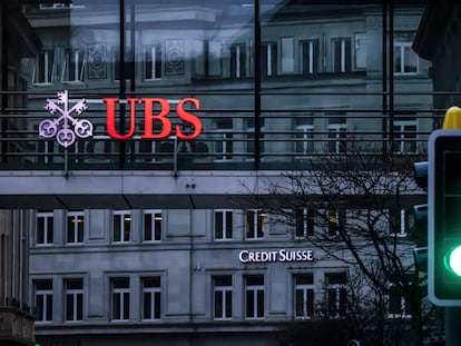 Una imagen de las sedes de Credit Suisse y UBS, en Zurich.