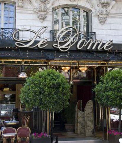 Café Le Dome, en Montparnasse, París.