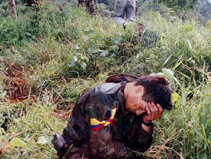 Un guerrillero de las FARC herido y detenido en Guayabetal, a 60 kil&oacute;metros de Bogot&aacute;.