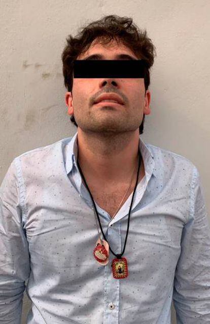 Ovidio Guzmán, en una imagen difundida a los medios tras su presunta detención.