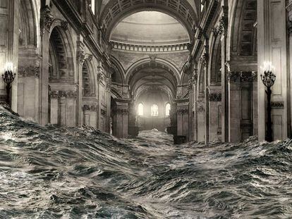 'Nave', fotomontaje de Genovés para la catedral de San Pablo.