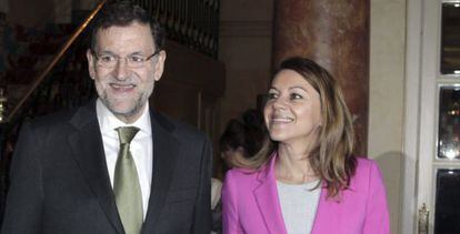 Mariano Rajoy, con la secretaria general del PP, María Dolores de Cospedal.