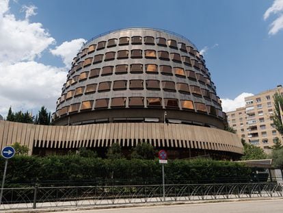 Edificio del Tribunal Constitucional, a 7 de julio de 2023, en Madrid.
