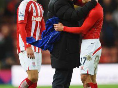 Mourinho y Bojan, tras el &uacute;ltimo encuentro.