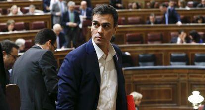 El líder del PSOE, Pedro Sánchez, este martes.