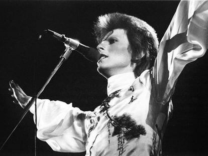 David Bowie como Ziggy Stardust en 1973.