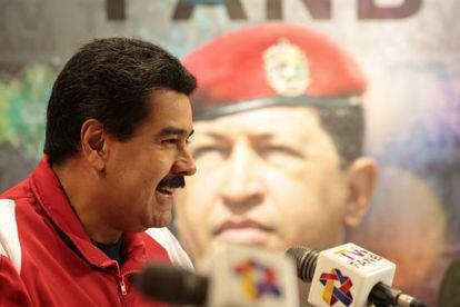 Nicol&aacute;s Maduro durante la presentaci&oacute;n del canal de televisi&oacute;n del ej&eacute;rcito venezolano