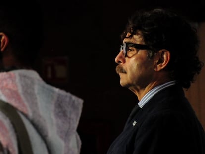El diputado panista Gabriel Quadri, durante una conferencia de prensa en Ciudad de México, el 10 de marzo.