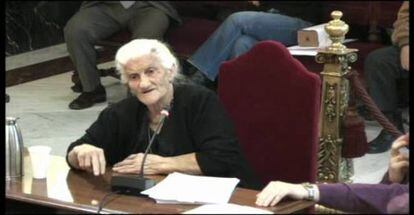 María Martín, de 81 años, declara en el Tribunal Supremo.