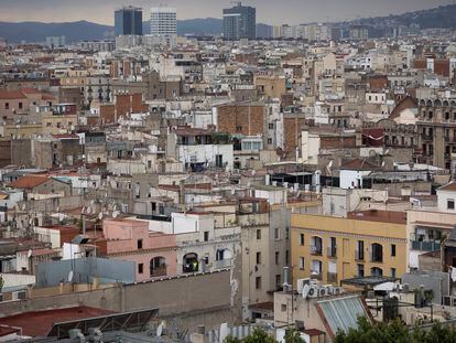 Edificios de vivienda en Barcelona, la semana pasada.