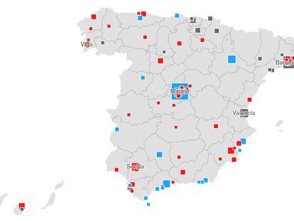 El poder del PSOE en juego en 2023: nueve comunidades y 58 grandes ciudades