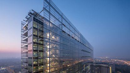 Edificio de la Oficina Europea de Patentes (OEP) en Rijswijk, Holanda.
