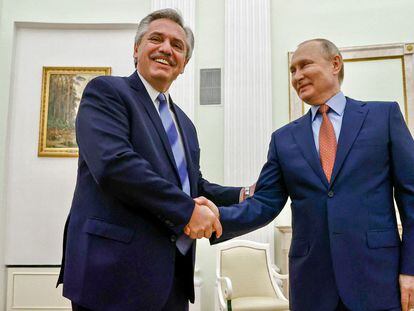 Alberto Fernandez y Vladimir Putin