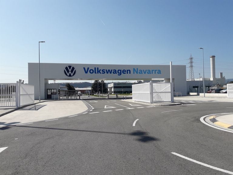 Entrada a las instalaciones de Volkswagen Navarra.