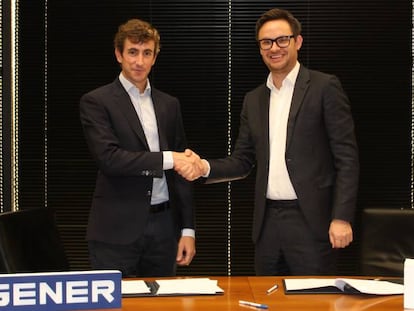 Los CEOs de Sener y Tactix, Jorge Sendagorta y Ben Neary, respectivamente.