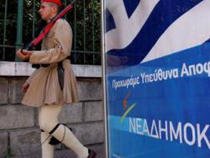 Un guardia presidencial griego en Atenas