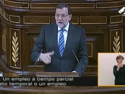 Rajoy dice que “algunos ciudadanos” prefieren trabajar a tiempo parcial