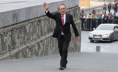 Tommy Lee Jones, ayer en San Sebasti&aacute;n