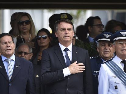 Bolsonaro en un acto militar este viernes en Brasilia.